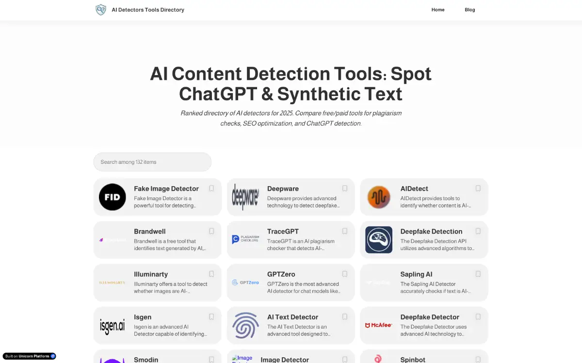 AI Detectors Directory screenshot 1