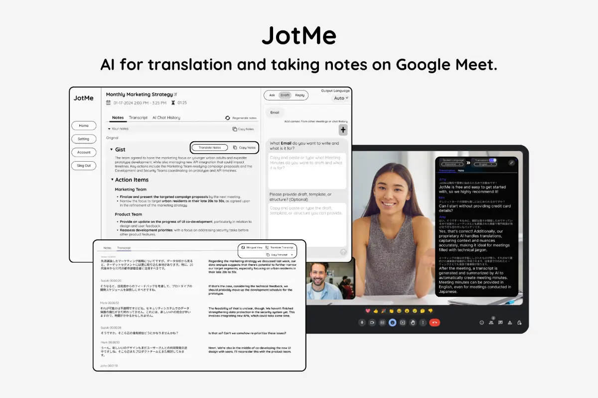AI Translation and Note Taker on Google Meet screenshot 2