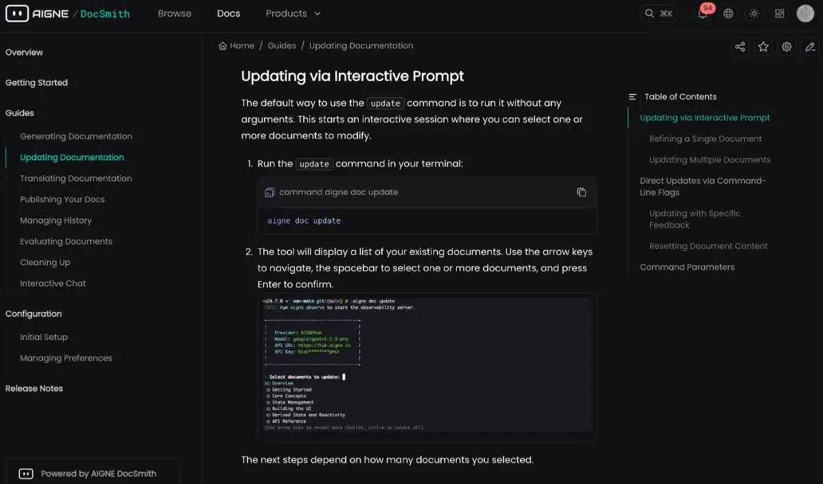 AIGNE DocSmith screenshot 3