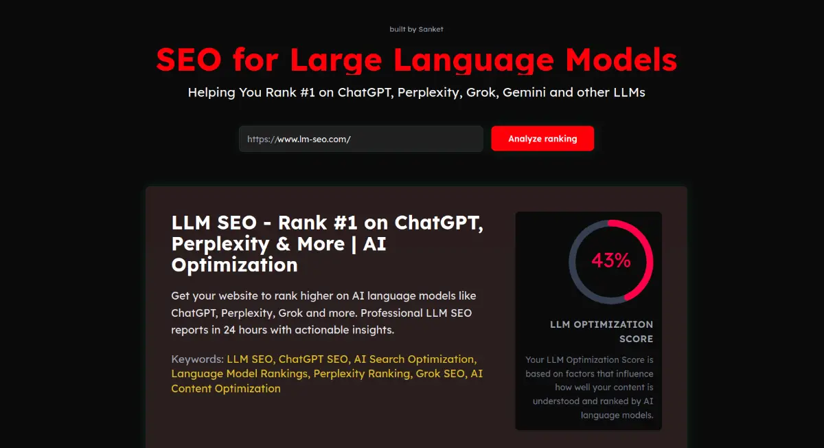 Rank #1 on ChatGPT, Grok, etc screenshot 1
