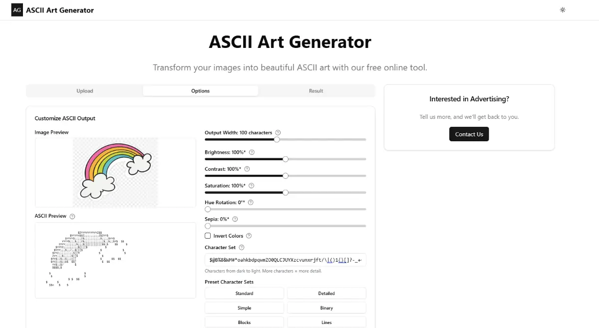 ASCII Art Generator screenshot 1