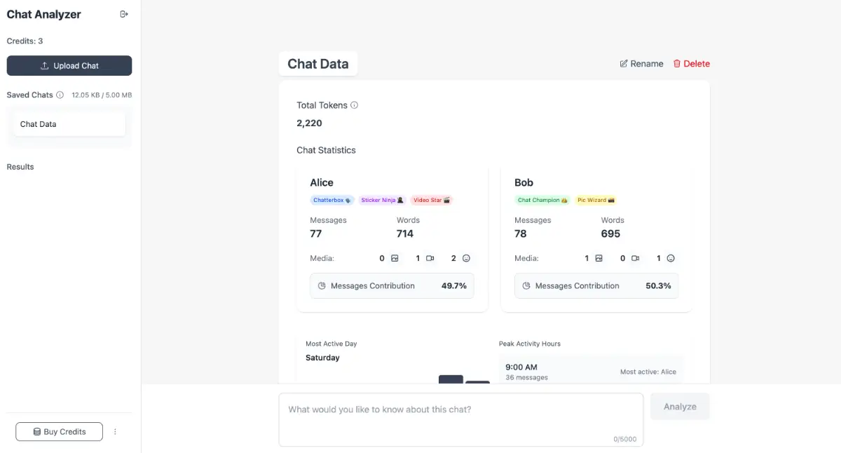 Chat Analyzer screenshot 3
