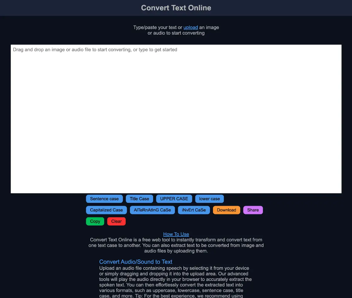 Convert Text Online screenshot 2
