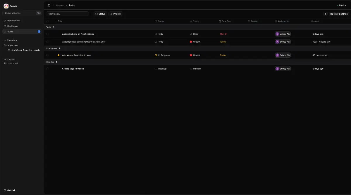 Convex Starter Kit screenshot 2