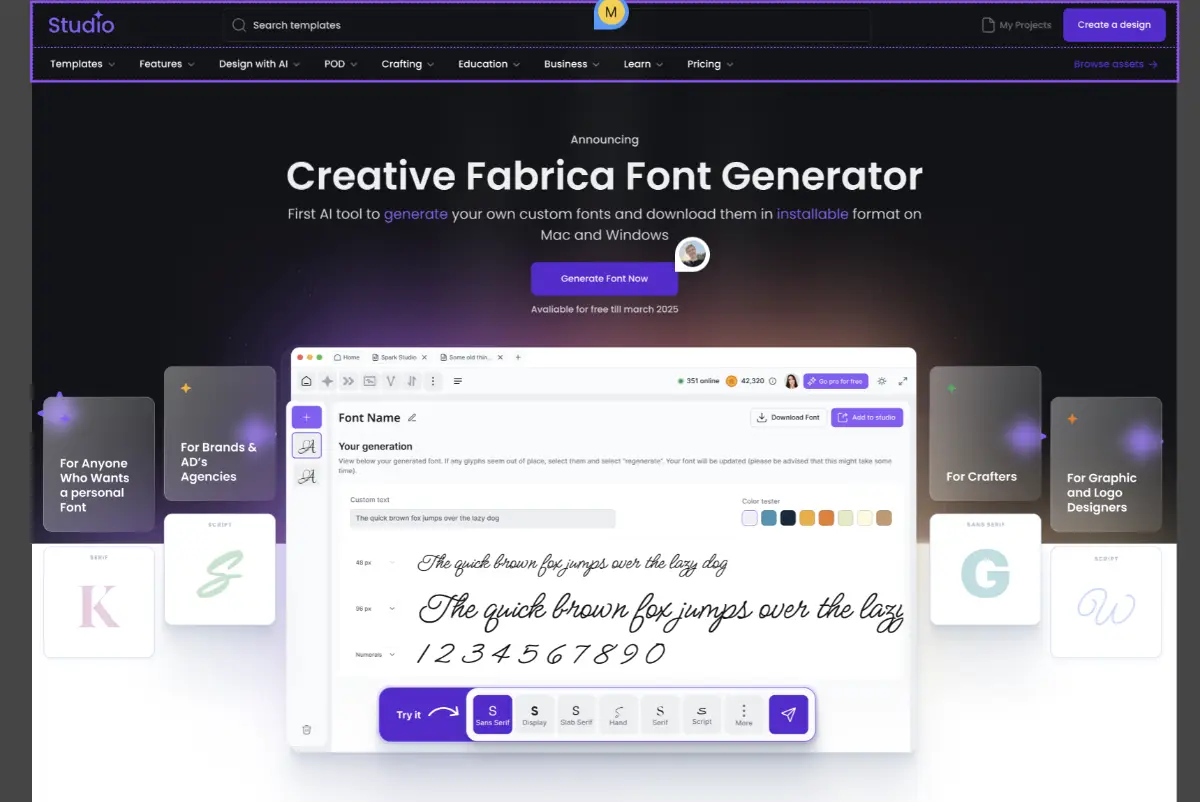CreativeFabrica Font Generator screenshot 2