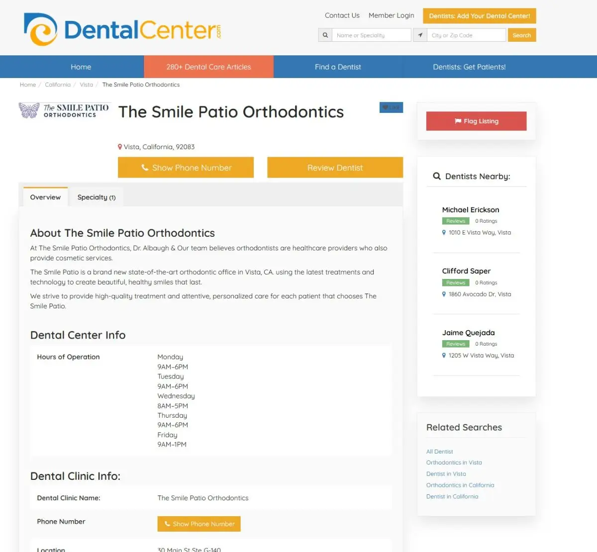 DentalCenter.com Directory screenshot 3