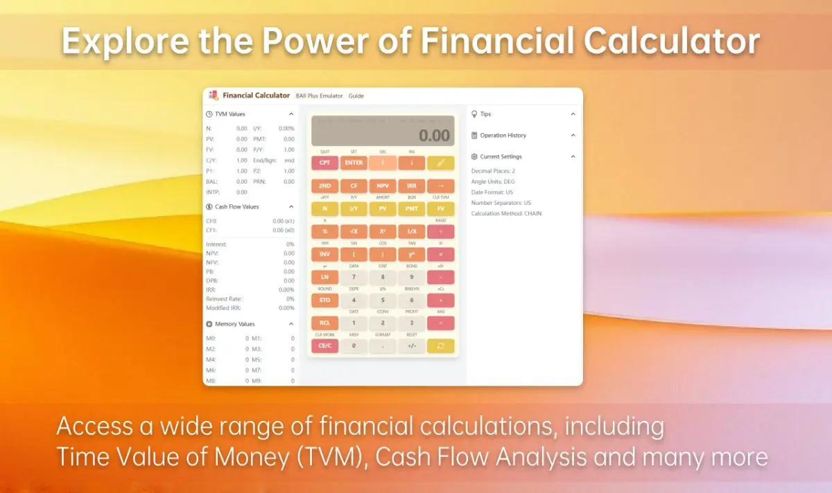Financial Calculator BAII Plus screenshot 1