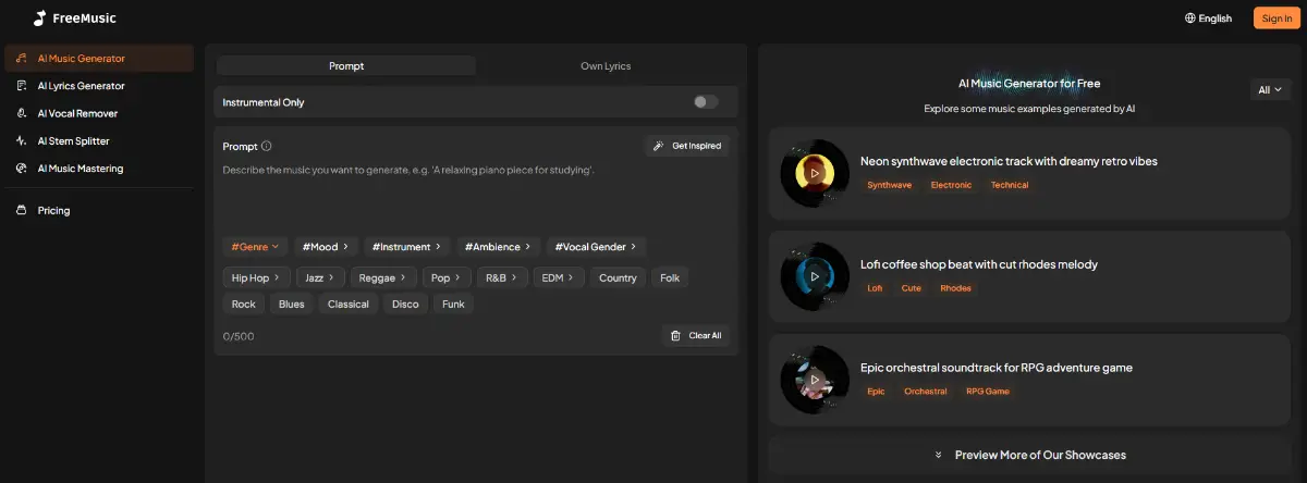 FreeMusic AI screenshot 2