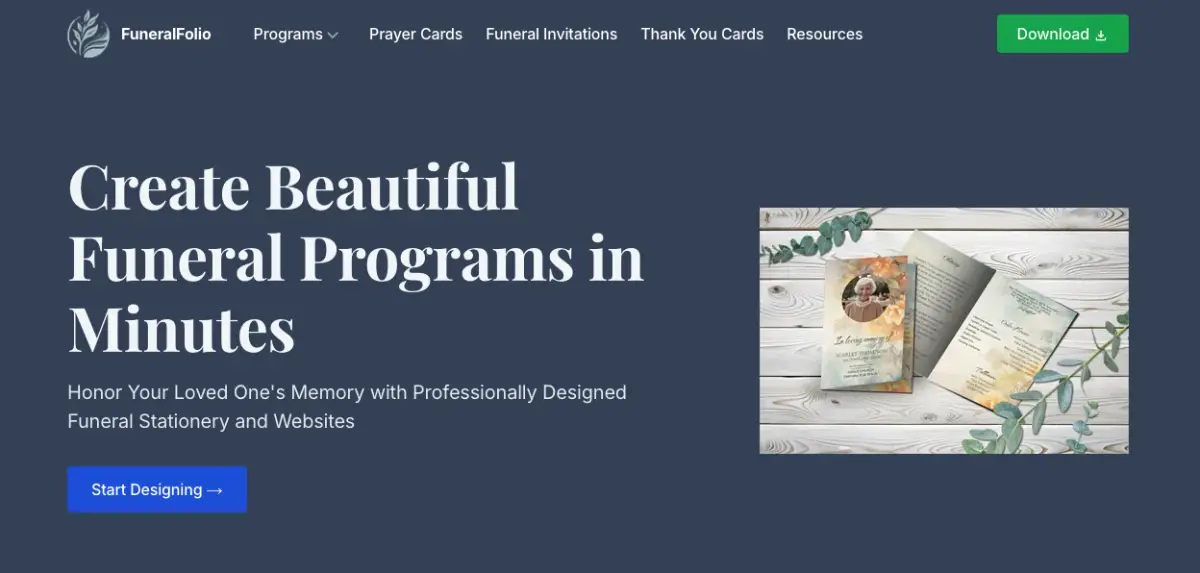 FuneralFolio screenshot 1