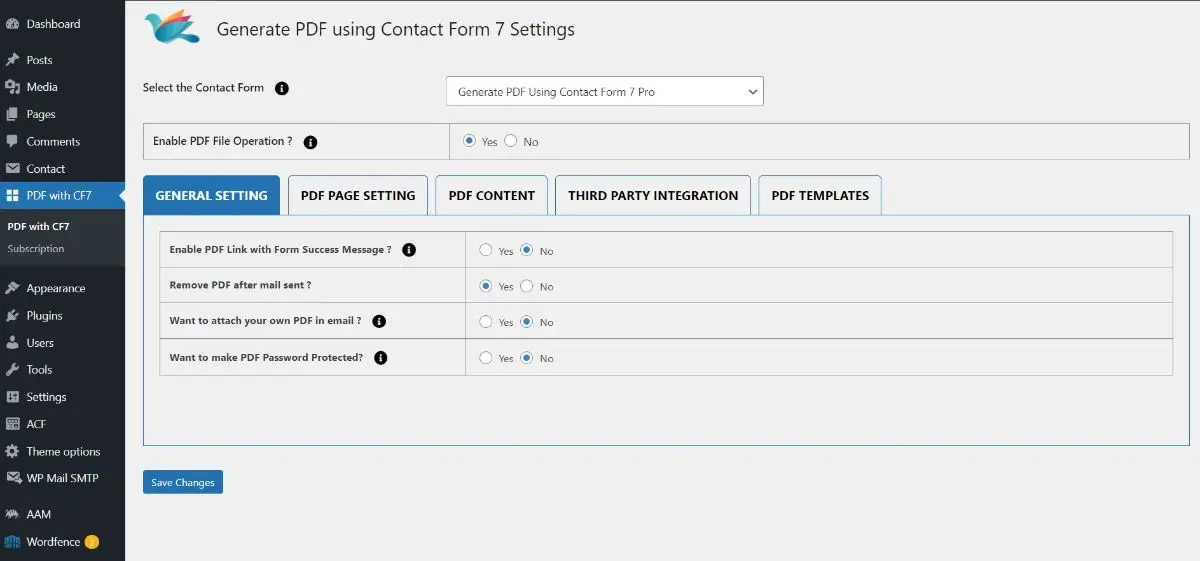 Generate PDF Using Contact Form 7 Pro screenshot 2