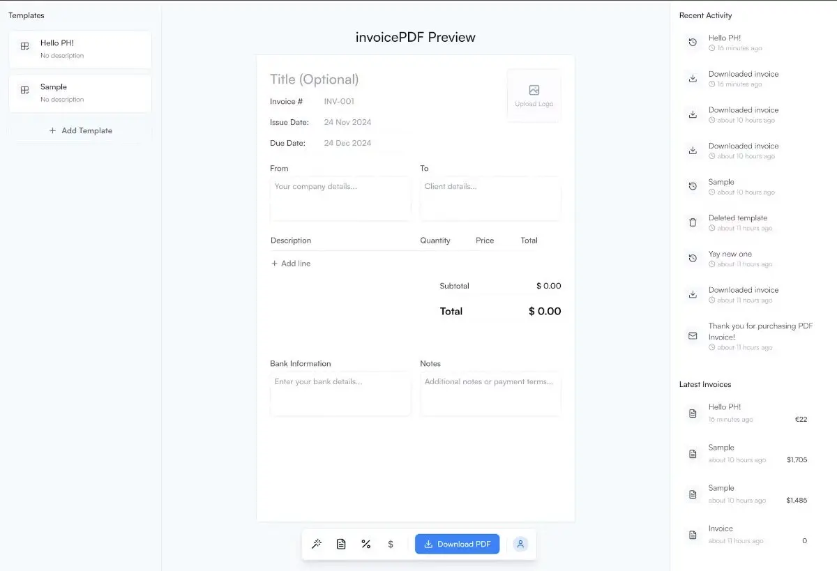 invoicePDF screenshot 3