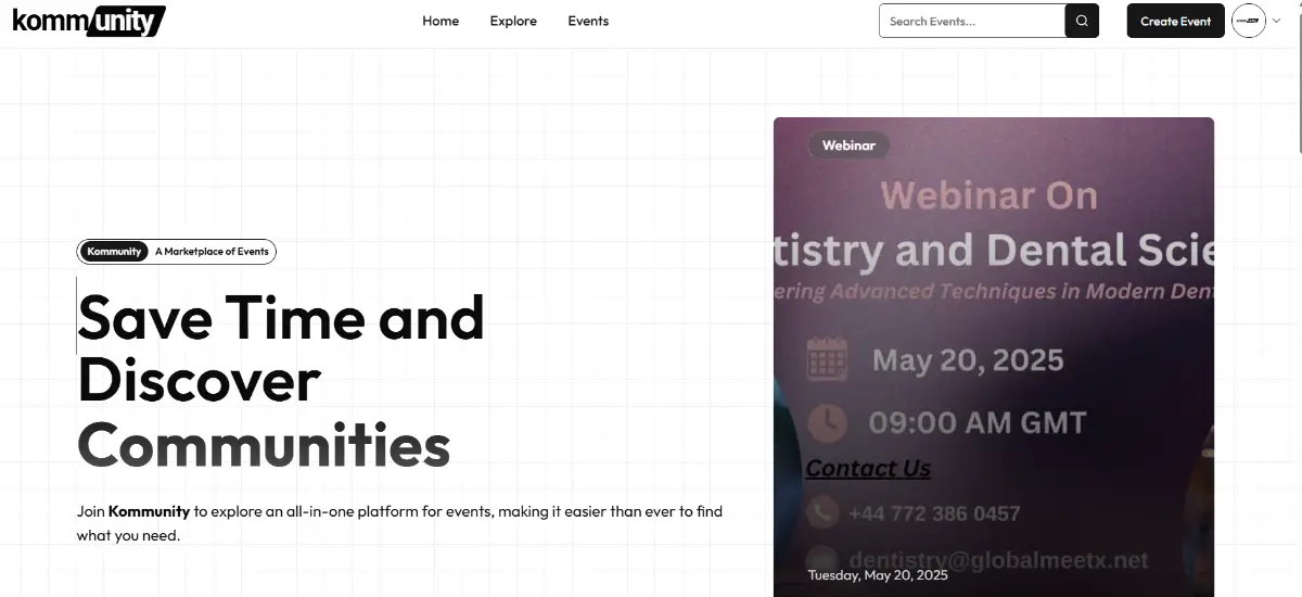 Kommunity: Events Marketplace screenshot 2