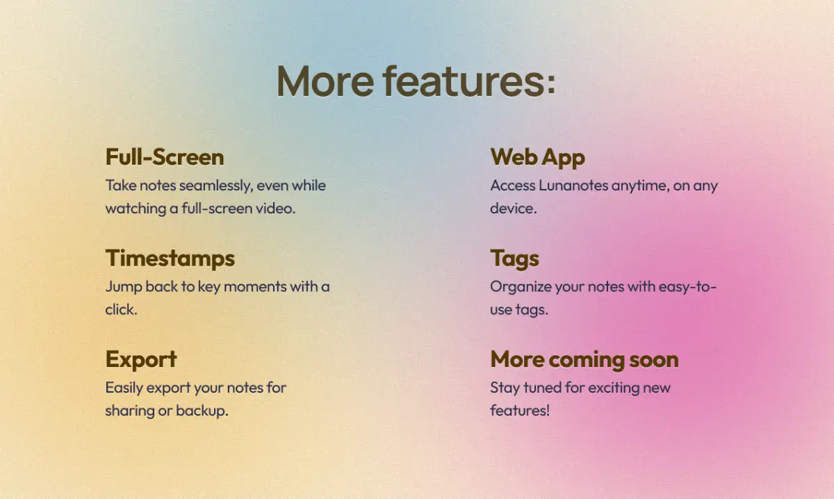 LunaNotes screenshot 3