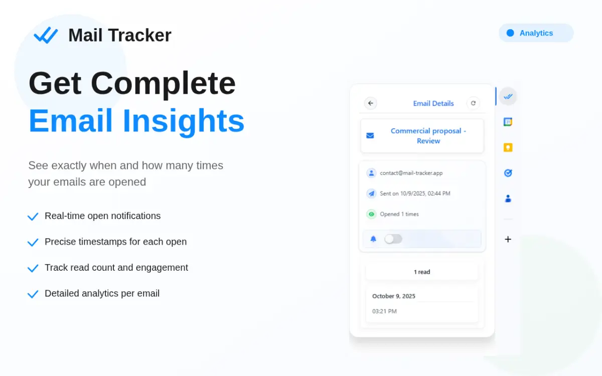 Mail-tracker screenshot 1