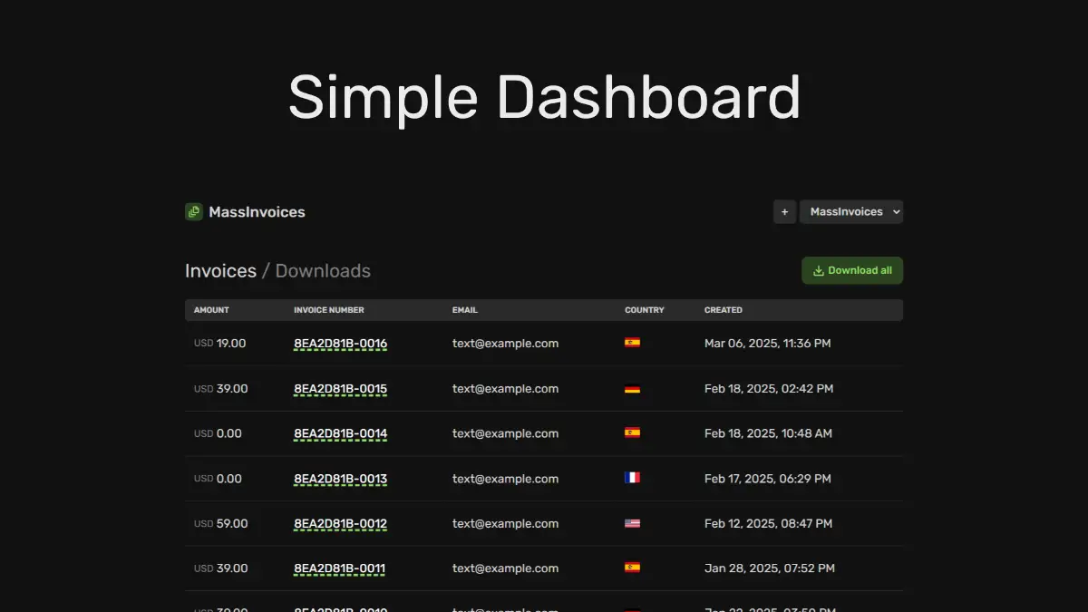 MassInvoices screenshot 2