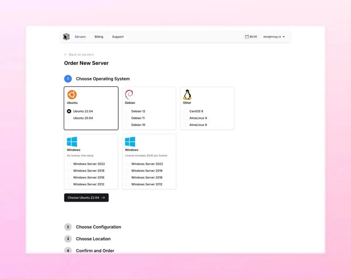 Nanohost screenshot 3