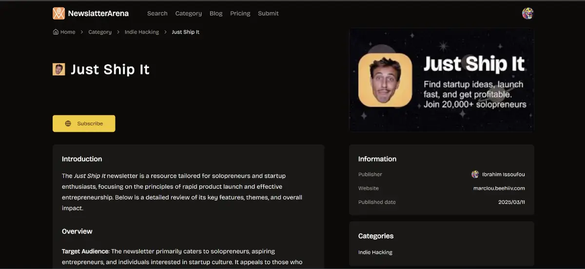 NewsletterArena screenshot 2