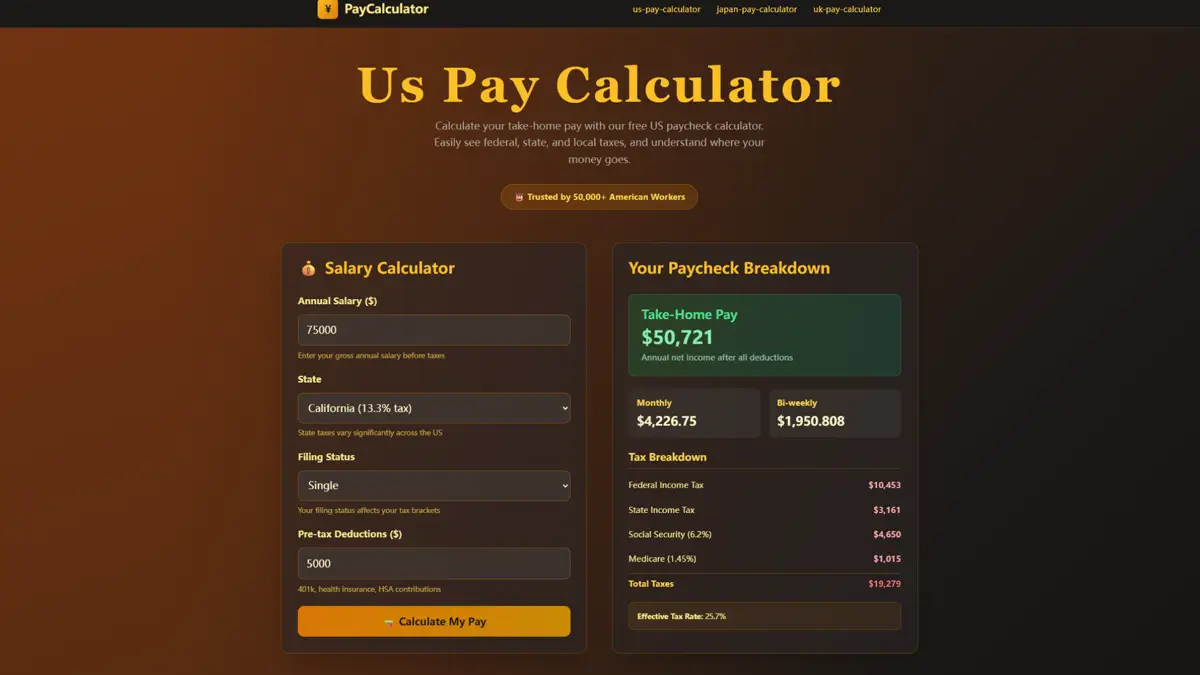 PayCalculator screenshot 1