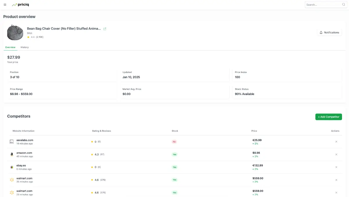 Priciq screenshot 3