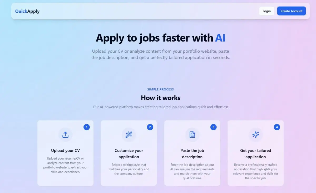 QuickApply screenshot 1