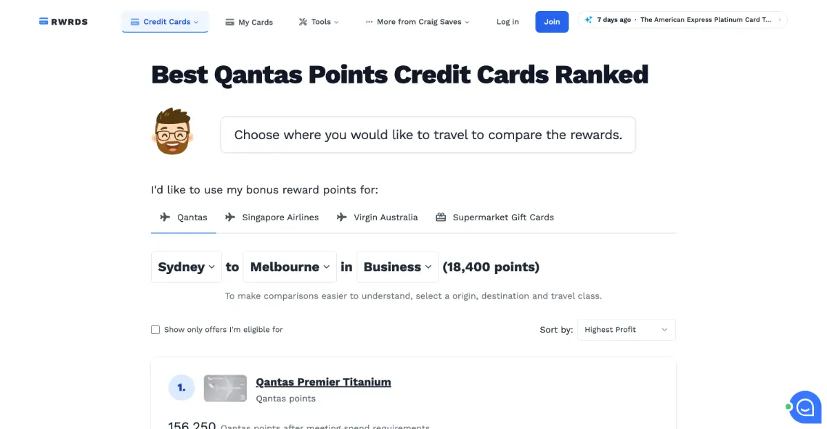 RWRDS - Credit Card Rewards Calculator screenshot 1