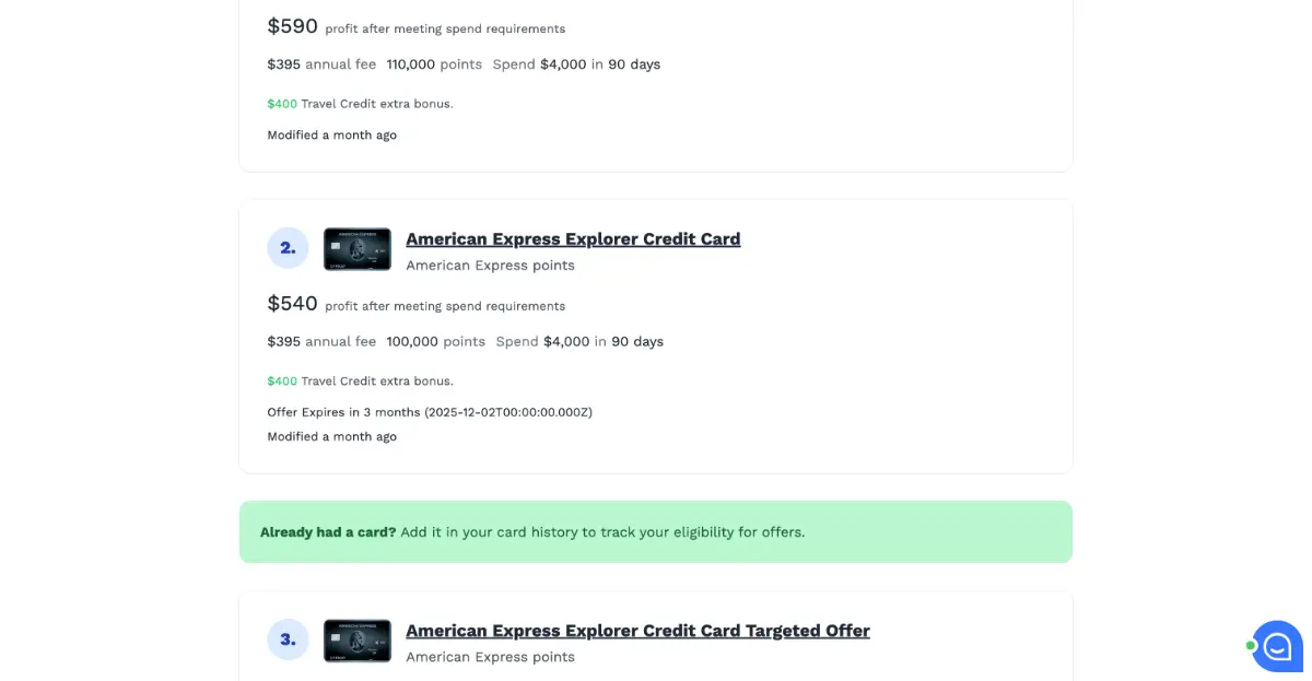 RWRDS - Credit Card Rewards Calculator screenshot 2