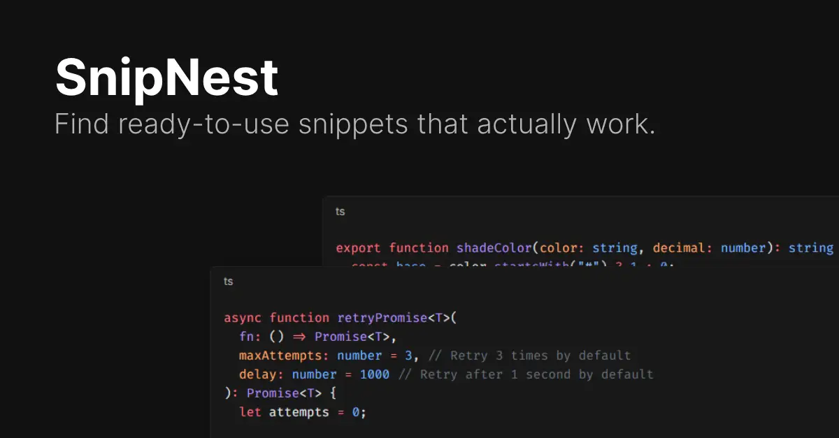 SnipNest screenshot 2