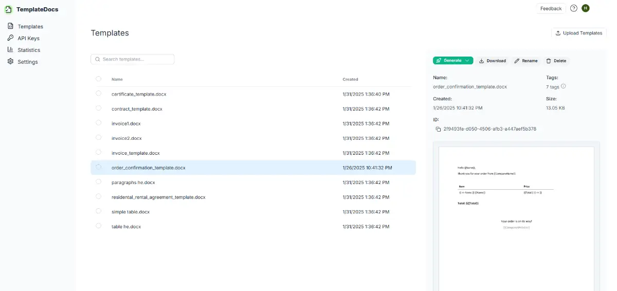 TemplateDocs screenshot 3