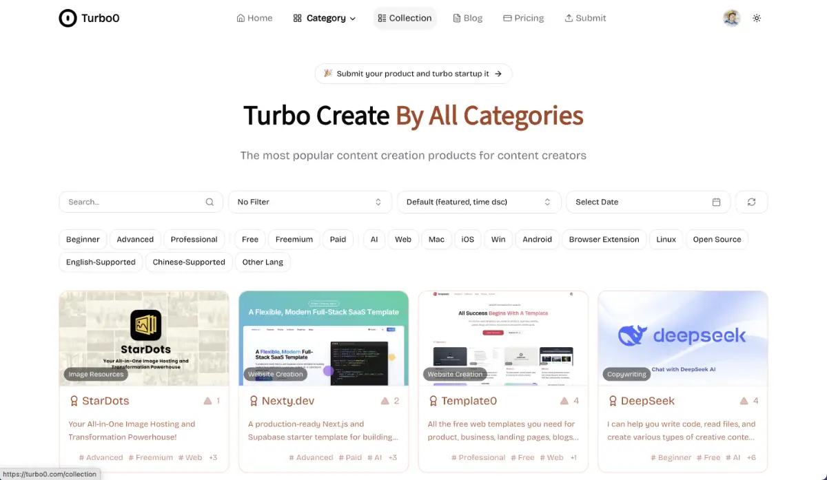Turbo0.com screenshot 2