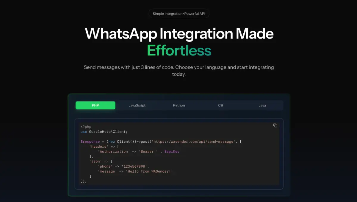 WasenderAPI screenshot 2