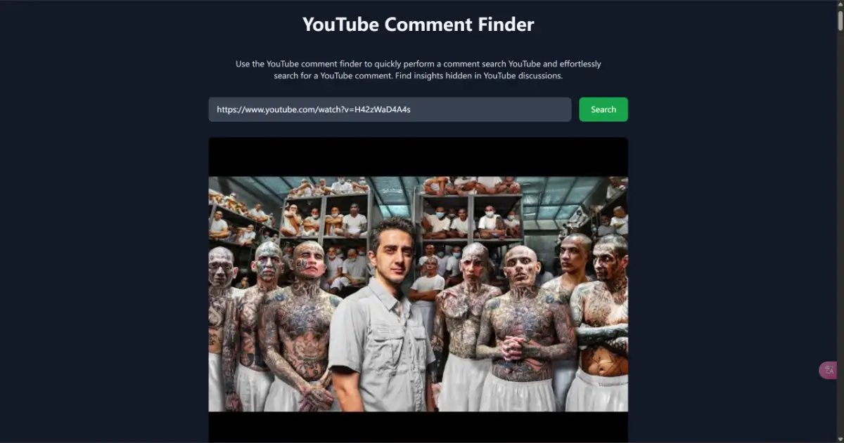 YouTube Comment Finder screenshot 1
