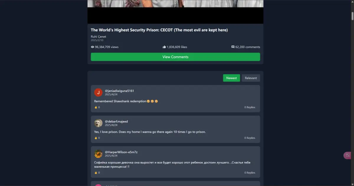 YouTube Comment Finder screenshot 2