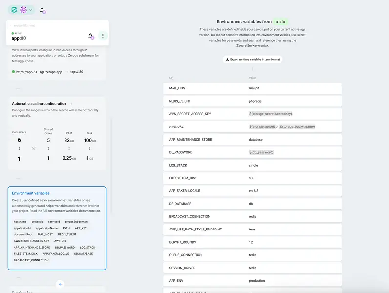 Zerops screenshot 4