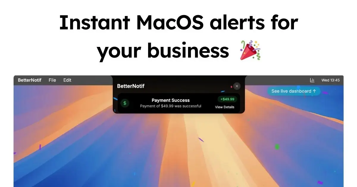 BetterNotif - MacOS Stripe MRR screenshot 4