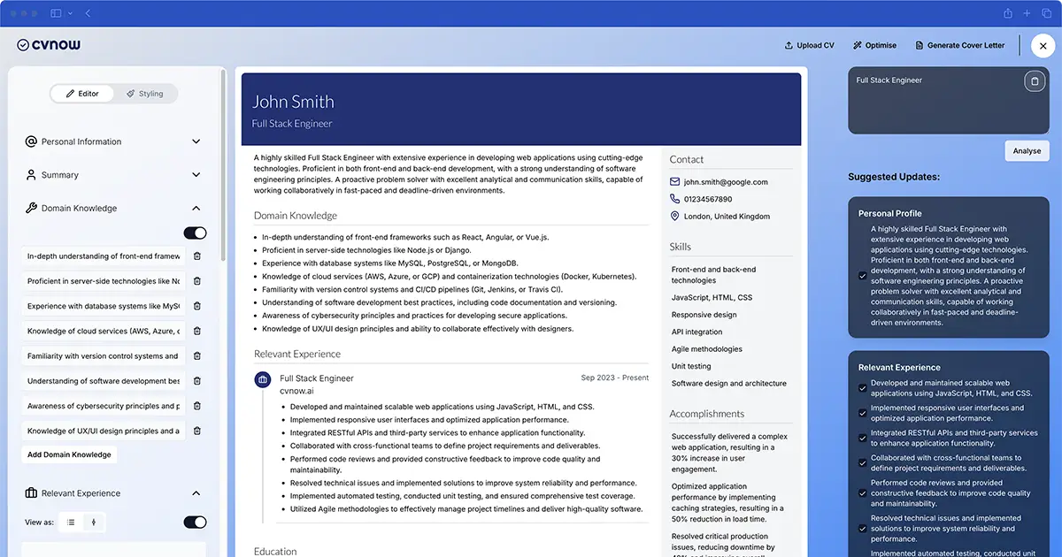 CVnow screenshot 2