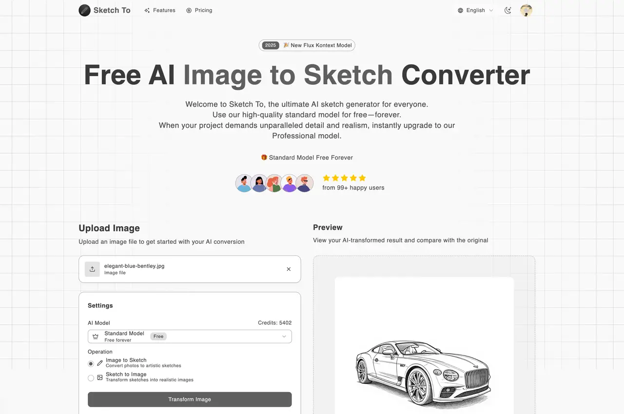 Sketch To product image