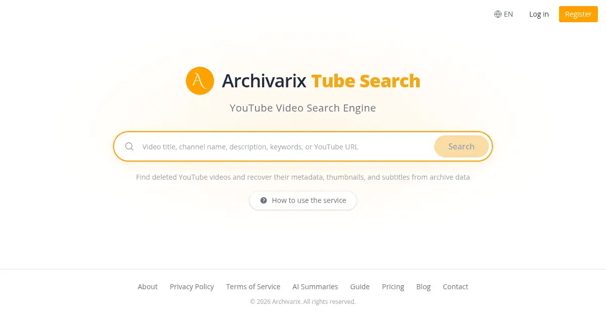 Archivarix Tube Search product image