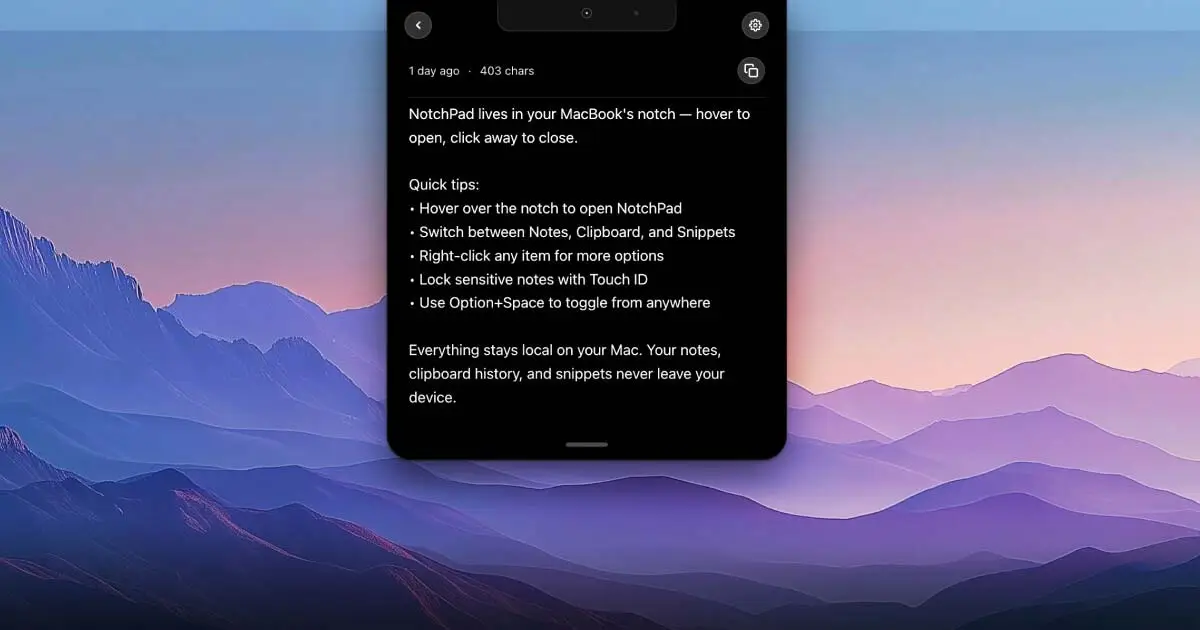 NotchPad product image