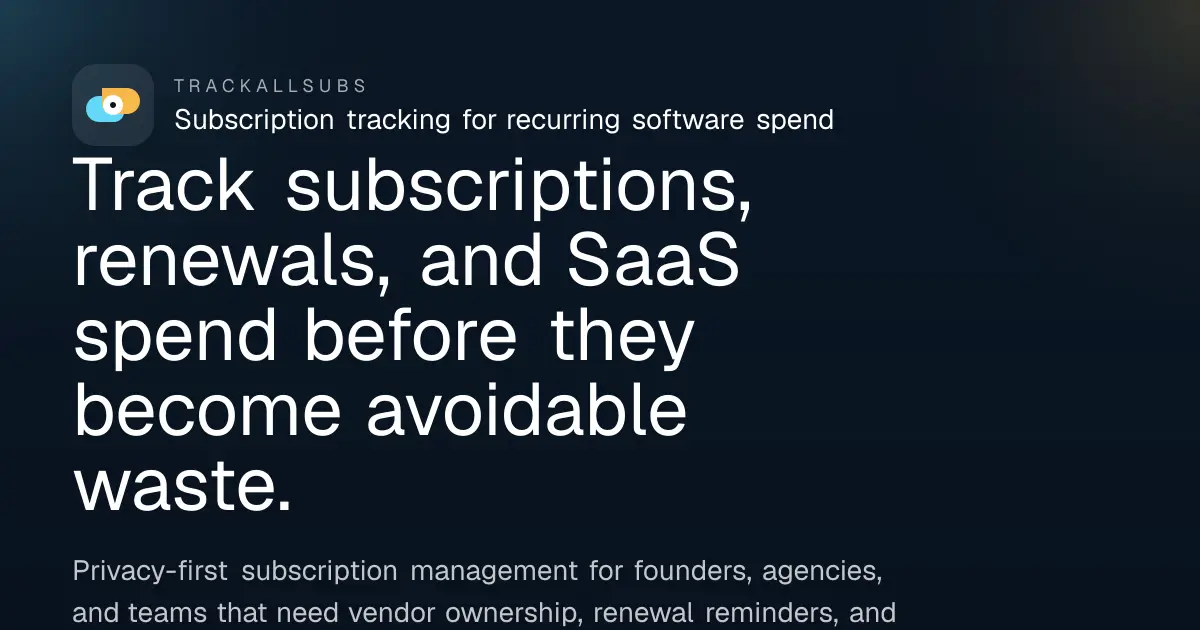 Track All Subs product image