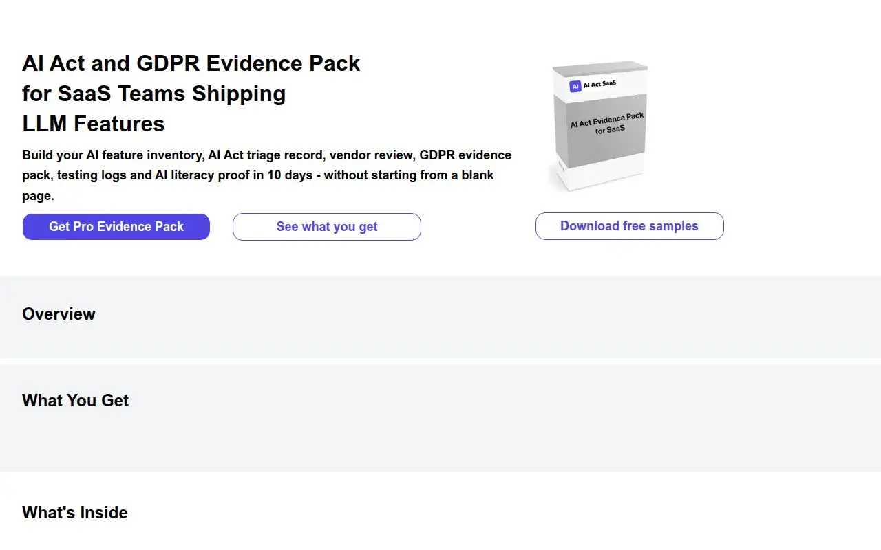 AI Act SaaS product image
