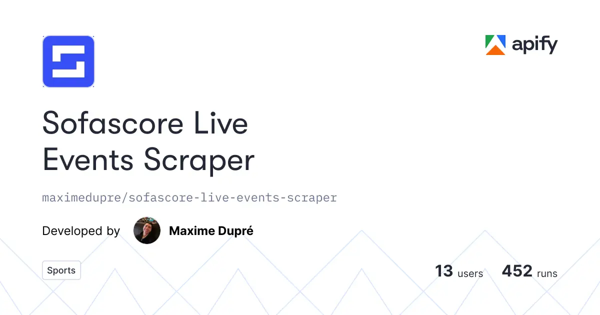 Sofascore Live Events Scraper product image