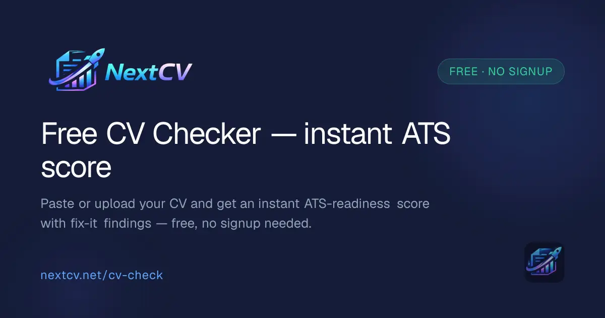 NextCV CV Checker product image