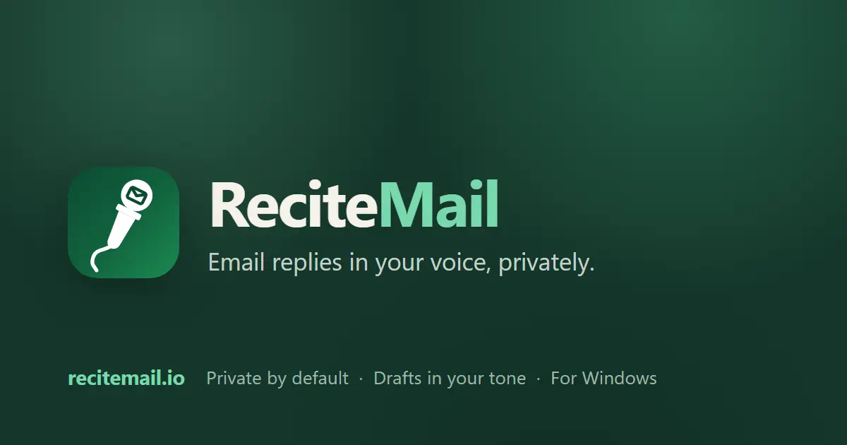 ReciteMail screenshot 2