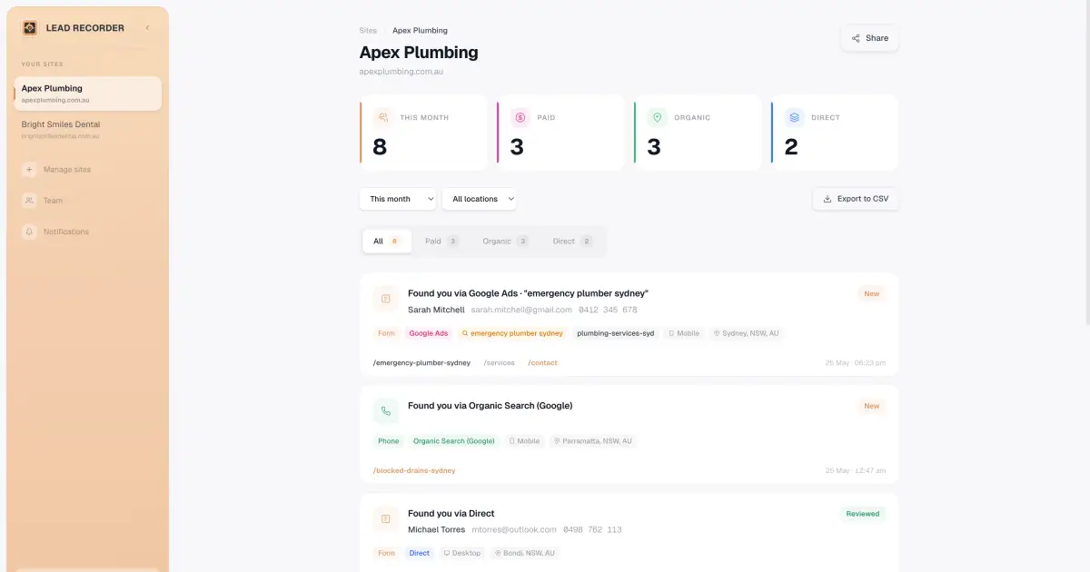 Lead Recorder screenshot 2