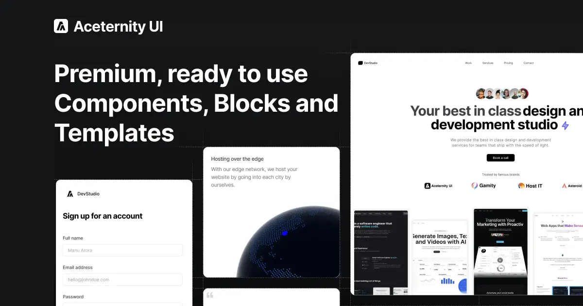 Aceternity UI screenshot 1
