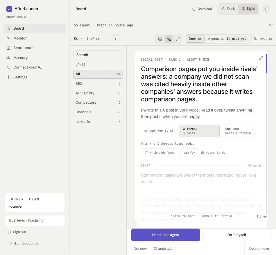 AfterLaunch screenshot 2
