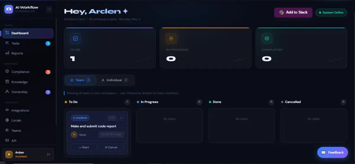AI Workflow Coordinator image number 01