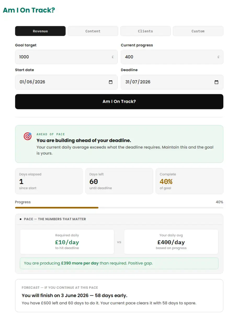 Am I On Track Tracker screenshot 2