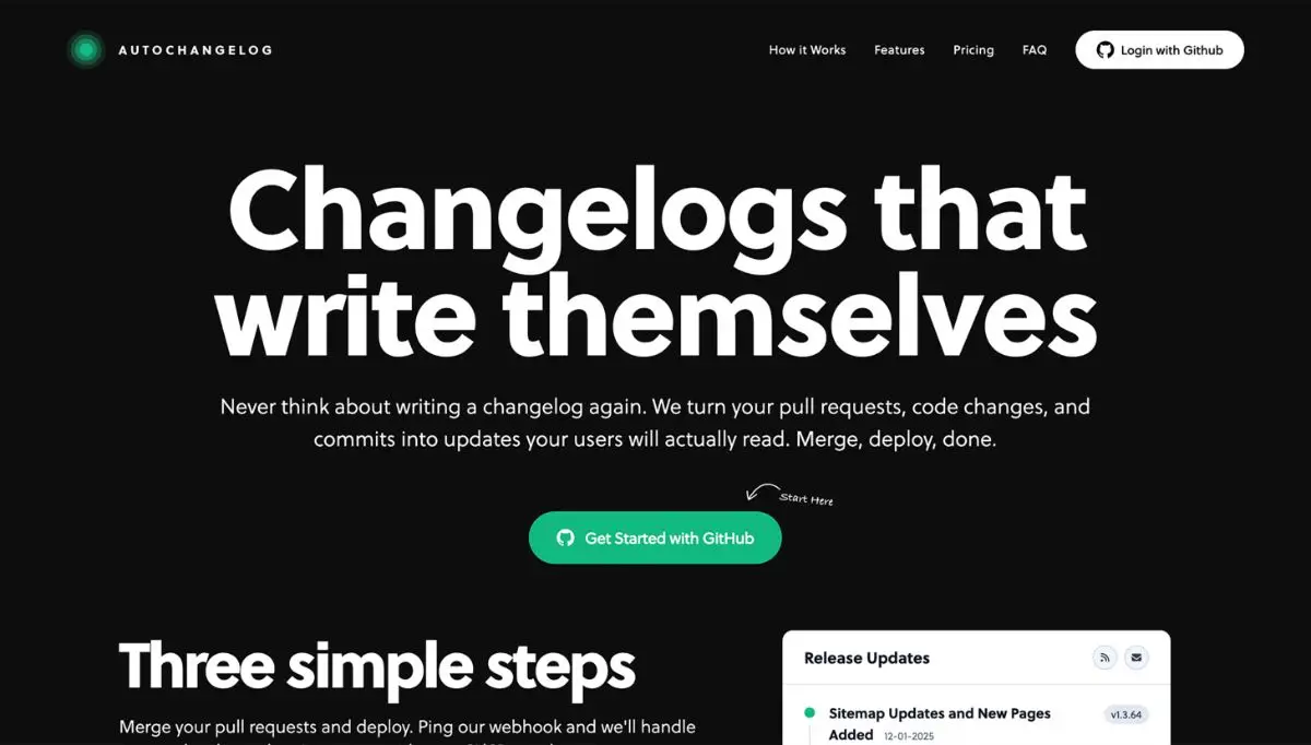 AutoChangelog screenshot 2