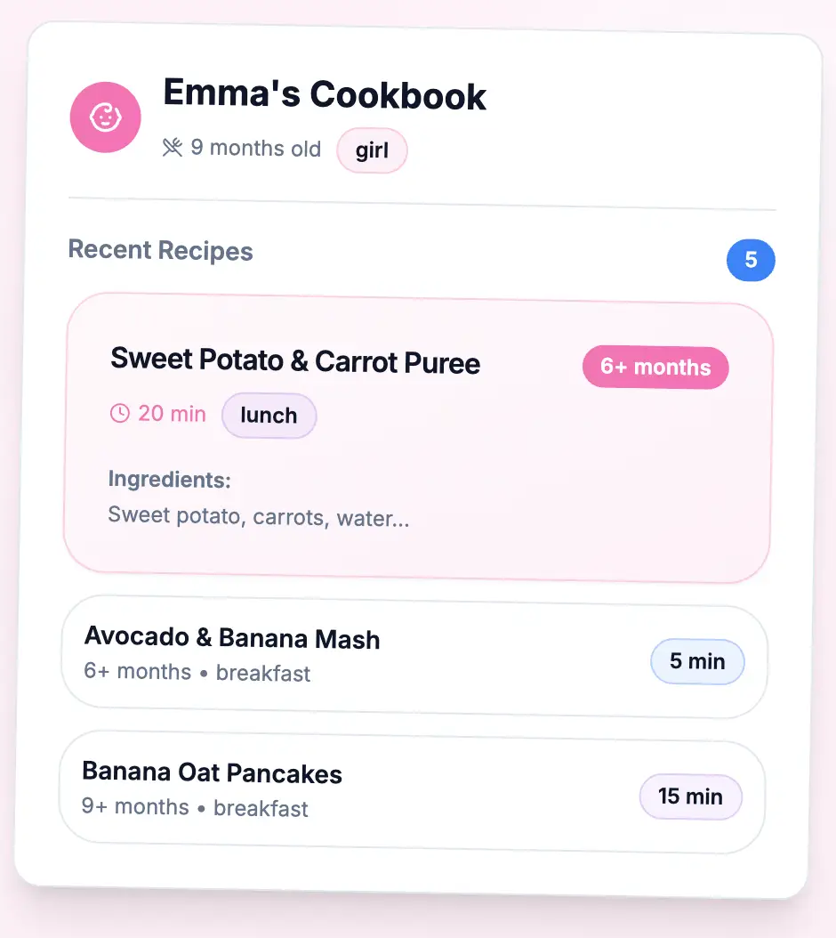 BabyMealBot screenshot 3